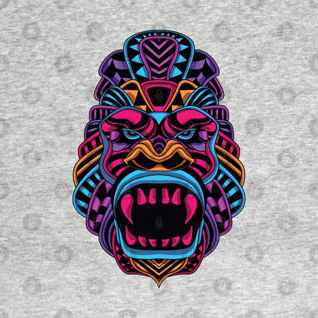 gorilla head neon by Mako Design 